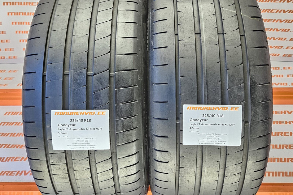 Used summer tire 225/40R18 GoodYear Eagle F1 Asymmetric 6 FR XL 92/Y 3323