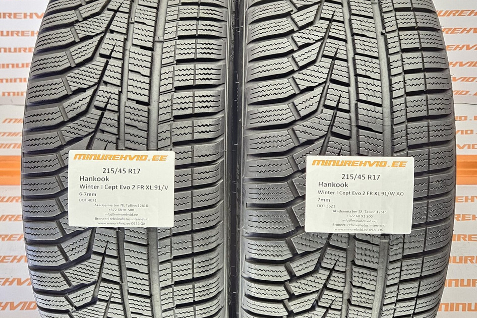 Kasutatud lamellrehv 215/45R17 Hankook Winter I Cept Evo 2 FR XL 91/V/W