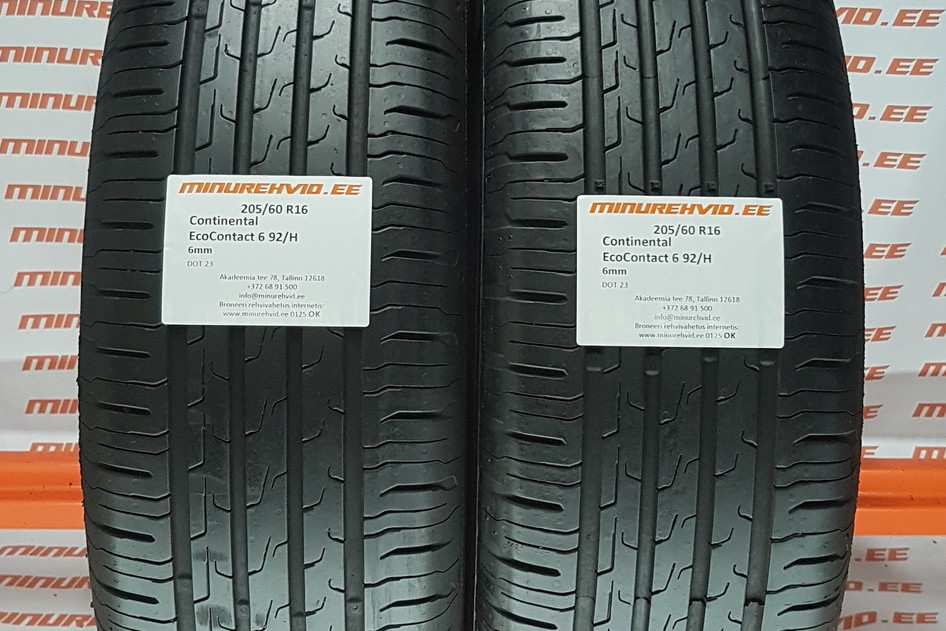 Kasutatud suverehv 205/60R16 Continental EcoContact 6 92/H.