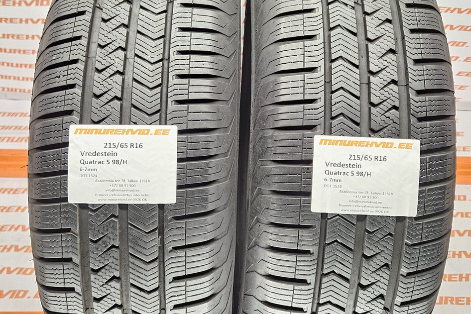 Kasutatud lamellrehv 215/65R16 Vredestein Quatrac 5 98/H