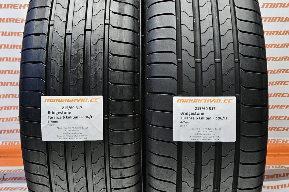 Used summer tire 215/60R17 Bridgestone Turanza 6 Enliten FR 96/H