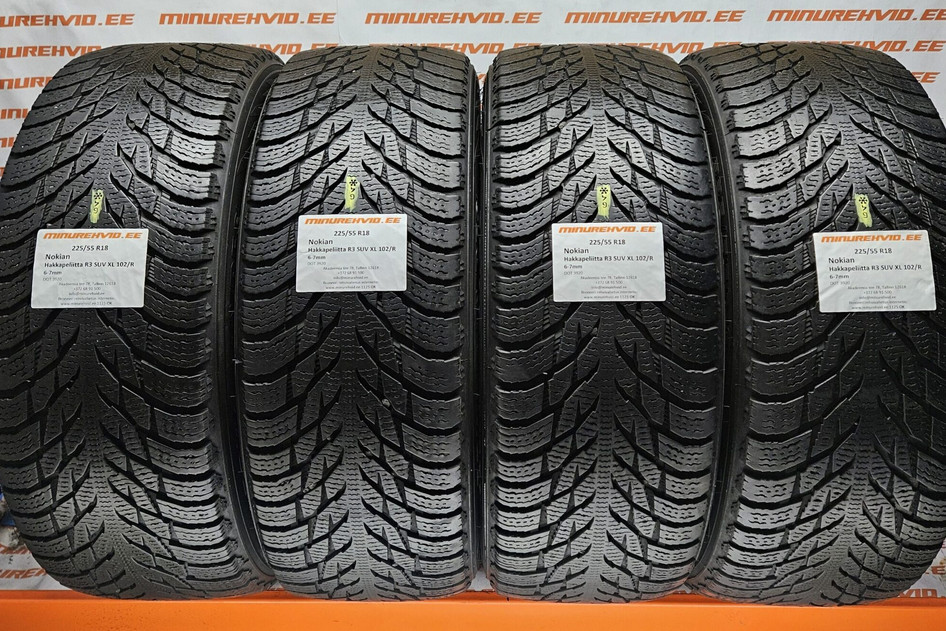 Used studless winter tire 225/55R18 Nokian Hakkapeliitta R3 SUV XL 102/R