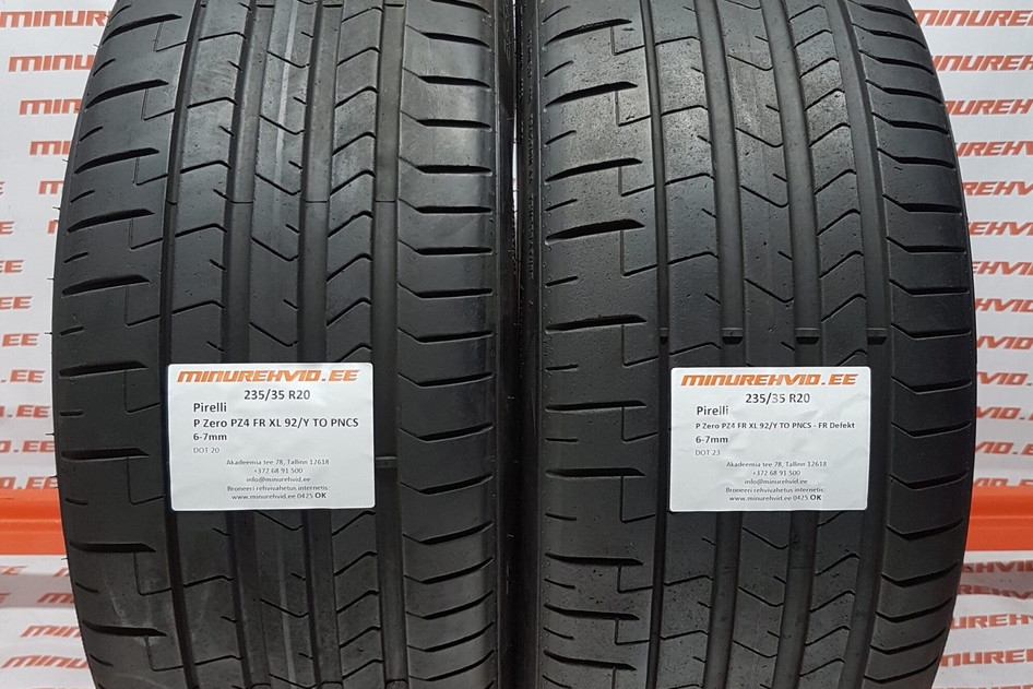 Used summer tire 235/35R20 Pirelli P Zero PZ4 FR XL 92/Y TO PNCS