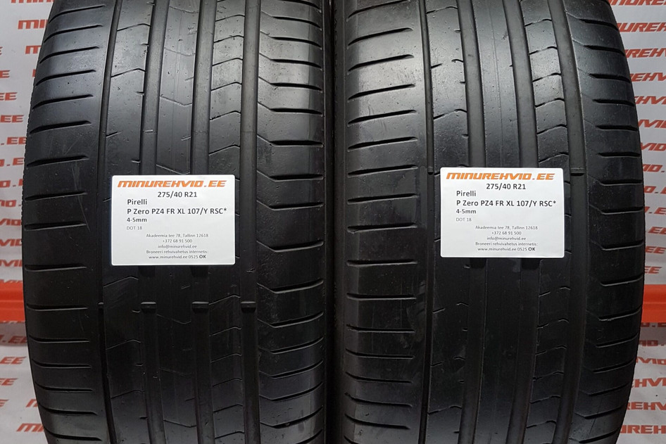 Used summer tire 275/40R21 Pirelli P Zero PZ4 FR XL 107/Y RSC*/