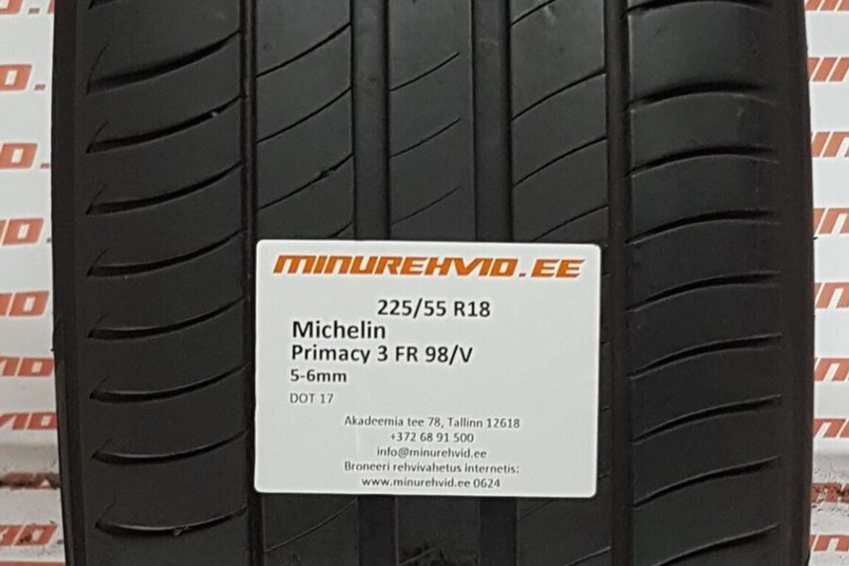 Kasutatud suverehv 225/55R18 Michelin Primacy 3 FR 98/V