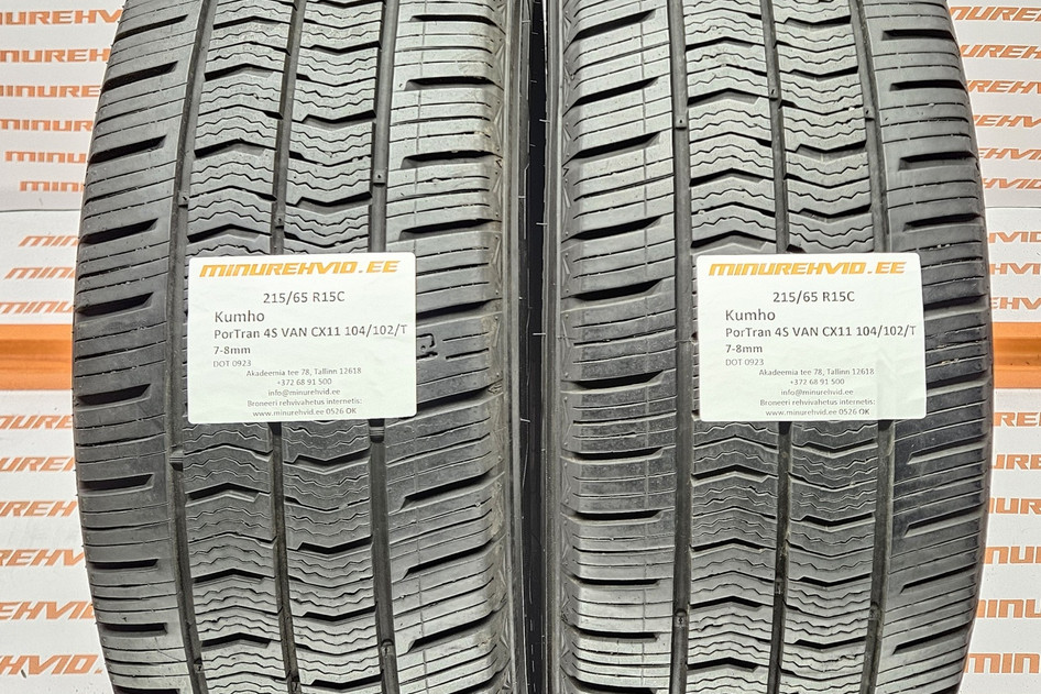 Kasutatud lamellrehv 215/65R15 Kumho PorTran 4S VAN CX11 104/102/T