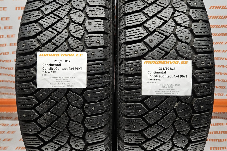 Used studded tire 215/60R17 Continental ContiIceContact 4x4 96/T.