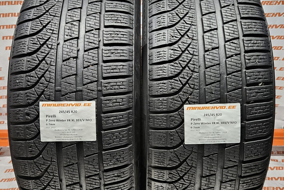 Подержанный нешипованная шина 245/45R20 Pirelli P Zero Winter FR XL 103/V NFO