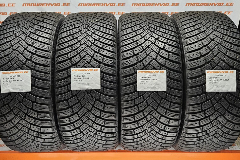 Kasutatud naastrehv 225/45R18 Continental IceContact 3 FR XL 95/T