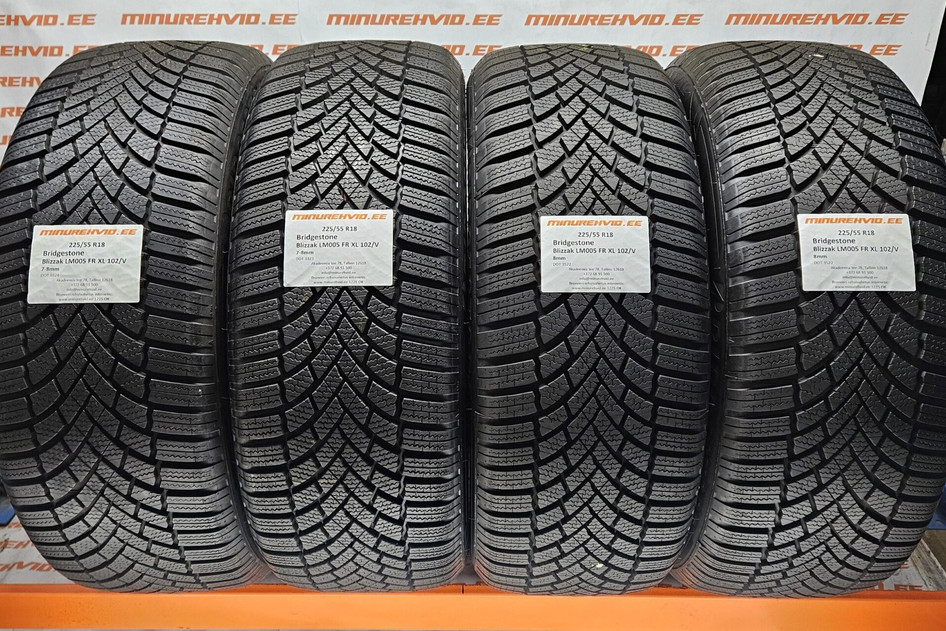 Used studless winter tire 225/55R18 Bridgestone Blizzak LM005 FR XL 102/V.