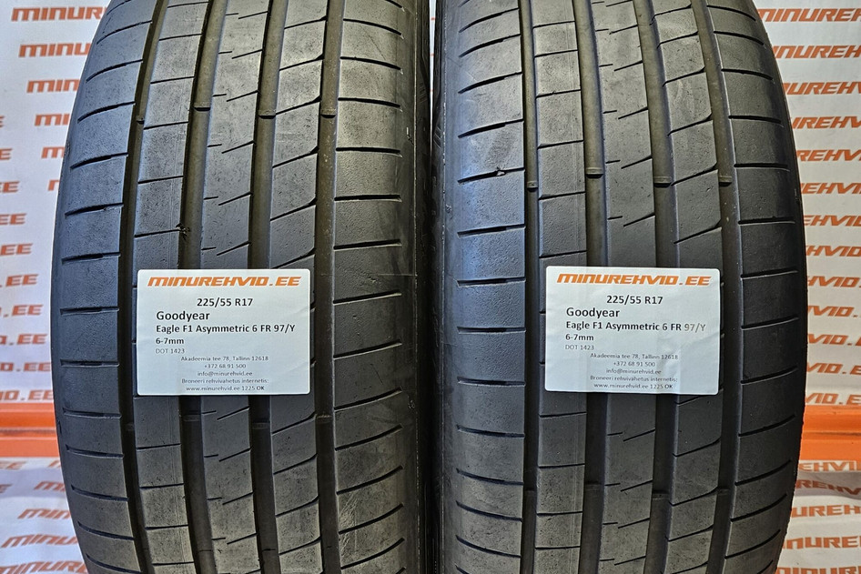 Used summer tire 225/55R17 GoodYear Eagle F1 Asymmetric 6 FR 97/Y
