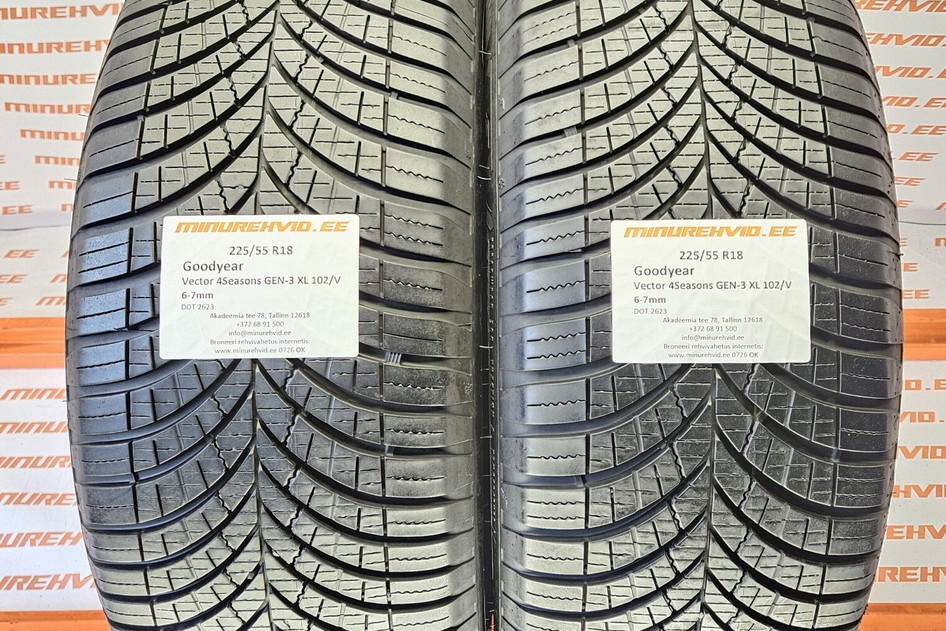 Used studless winter tire 225/55R18 GoodYear Vector 4Seasons GEN-3 XL 102/V 2623
