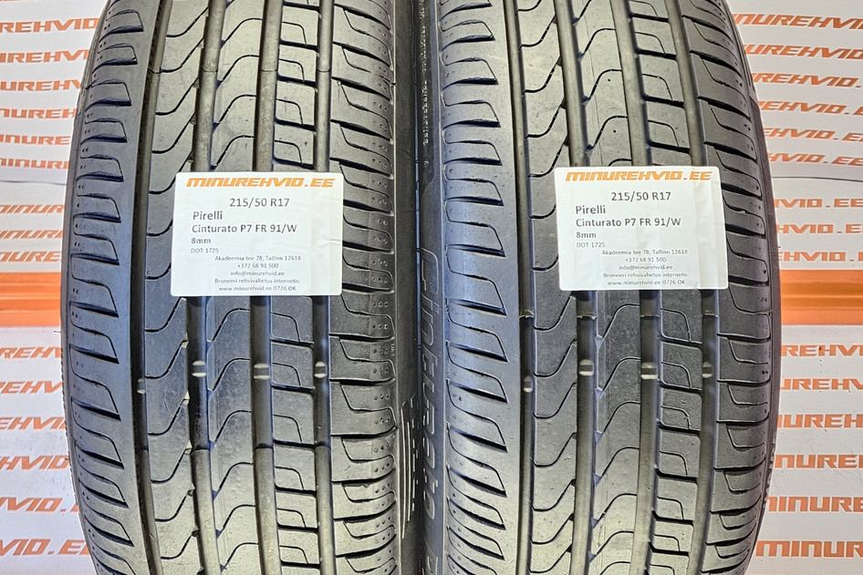 Used summer tire 215/50R17 Pirelli Cinturato P7 FR 91/W