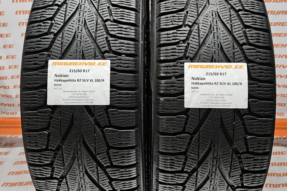 Used studless winter tire 215/60R17 Nokian Hakkapeliitta R2 SUV XL 100/R