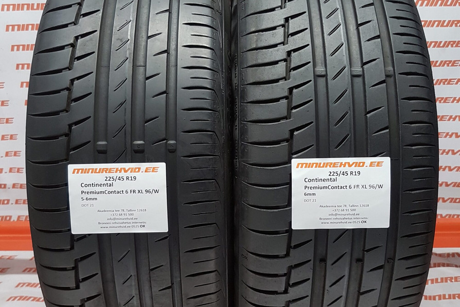 Used summer tire 225/45R19 Continental PremiumContact 6 FR XL 96/W