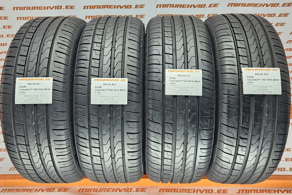 Used summer tire 205/45R17 Pirelli Cinturato P7 * RSC FR XL 88/W 2tk6-7 2tk7-8
