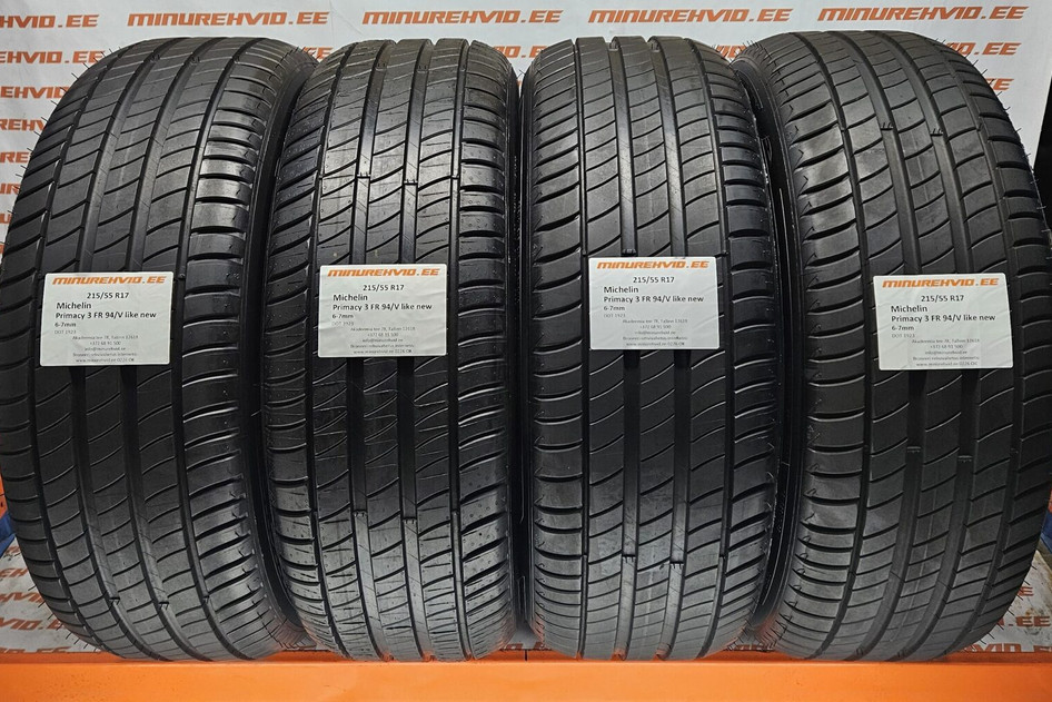 Used summer tire 215/55R17 Michelin Primacy 3 FR 94/V like new 3tk 3923 + 1tk 1923