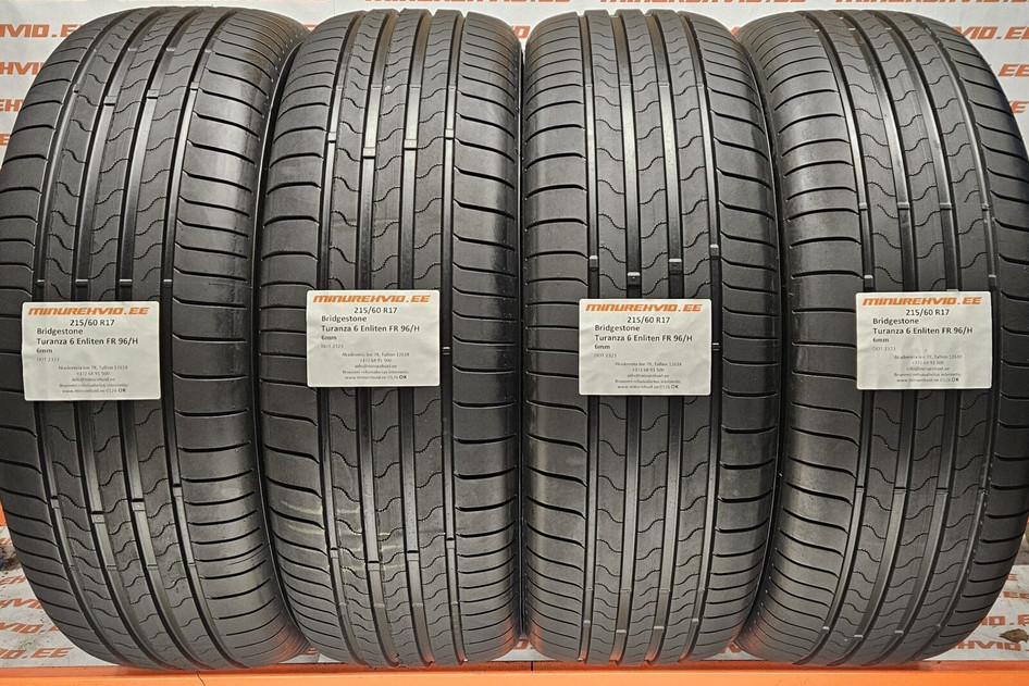 Подержанный летняя шина 215/60R17 Bridgestone Turanza 6 Enliten FR 96/H 2323