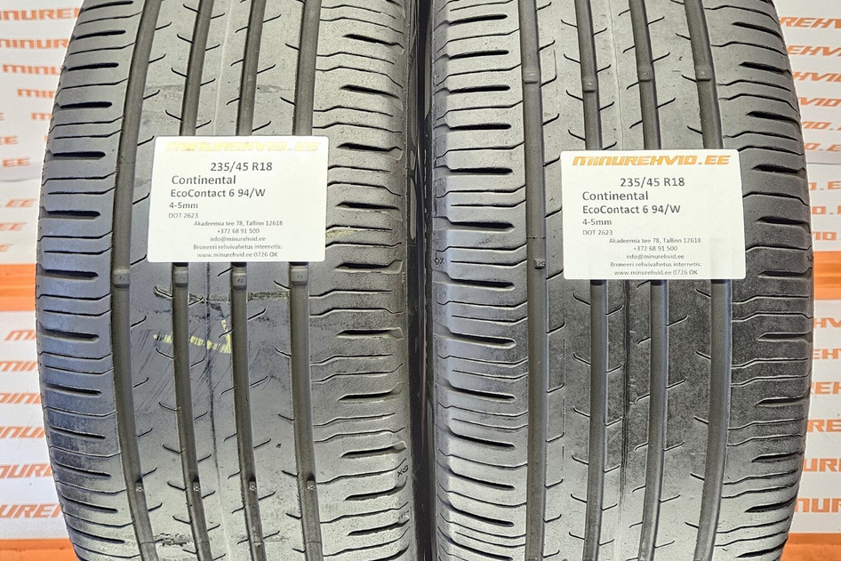Used summer tire 235/45R18 Continental EcoContact 6 94/W
