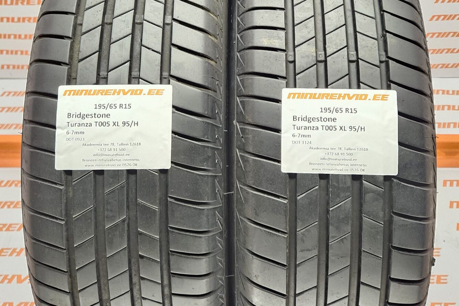 Used summer tire 195/65R15 Bridgestone Turanza T005 XL 95/H 1124+0923