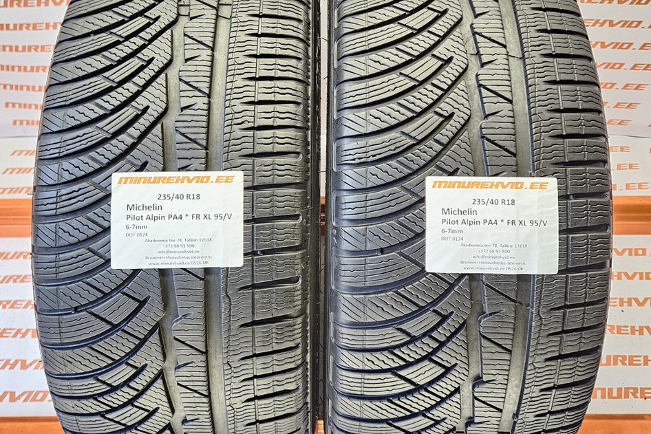 Подержанный нешипованная шина 235/40R18 Michelin Pilot Alpin PA4 * FR XL 95/V