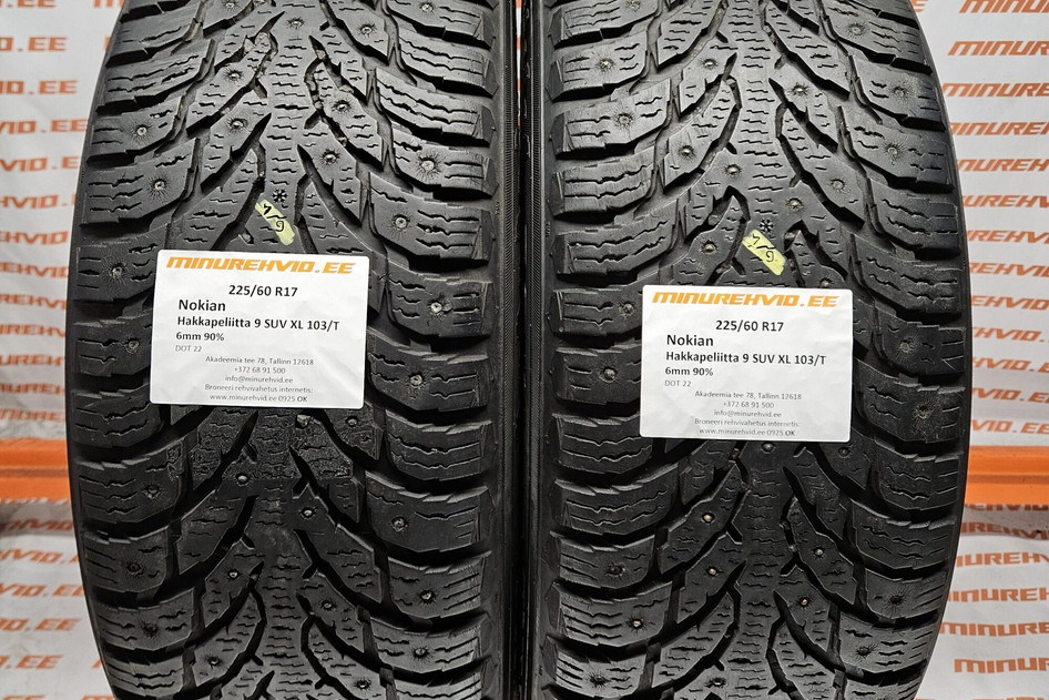 Used studded tire 225/60R17 Nokian Hakkapeliitta 9 SUV XL 103/T