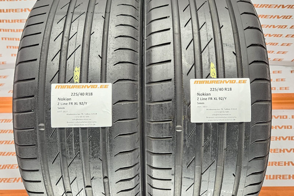 Used summer tire 225/40R18 Nokian Z Line FR XL 92/Y
