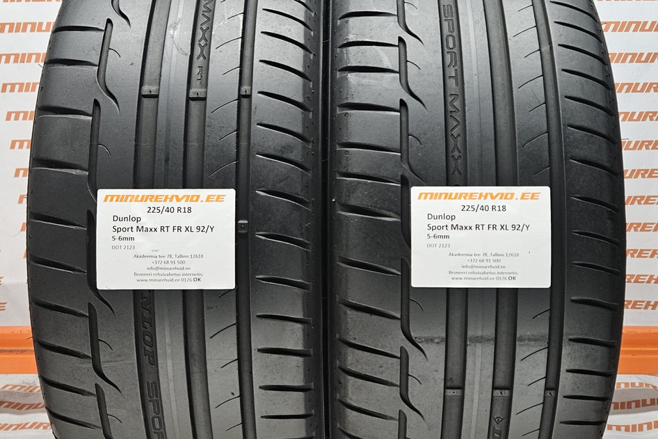 Подержанный летняя шина 225/40R18 Dunlop Sport Maxx RT FR XL 92/Y