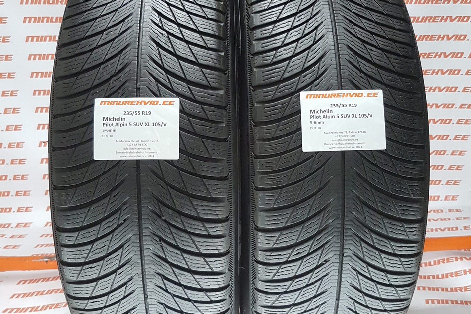 Used studless winter tire 235/55R19 Michelin Pilot Alpin 5 SUV XL 105/V
