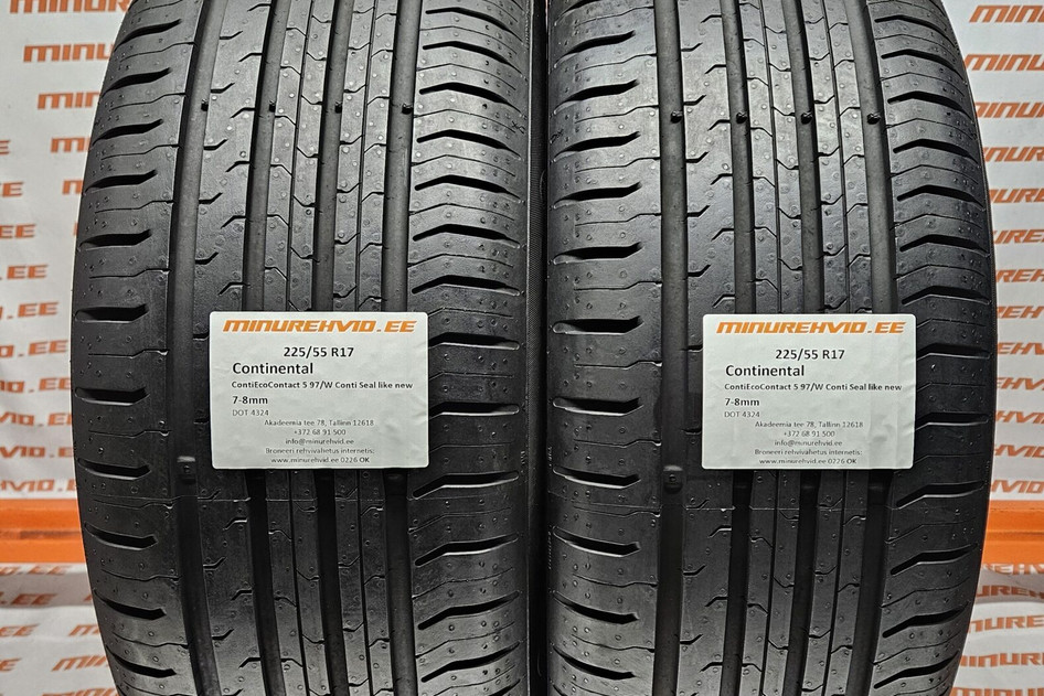 Used summer tire 225/55R17 Continental ContiEcoContact 5 97/W Conti Seal like new