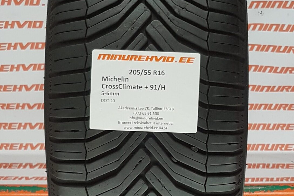 Kasutatud suverehv 205/55R16 Michelin CrossClimate + 91/H