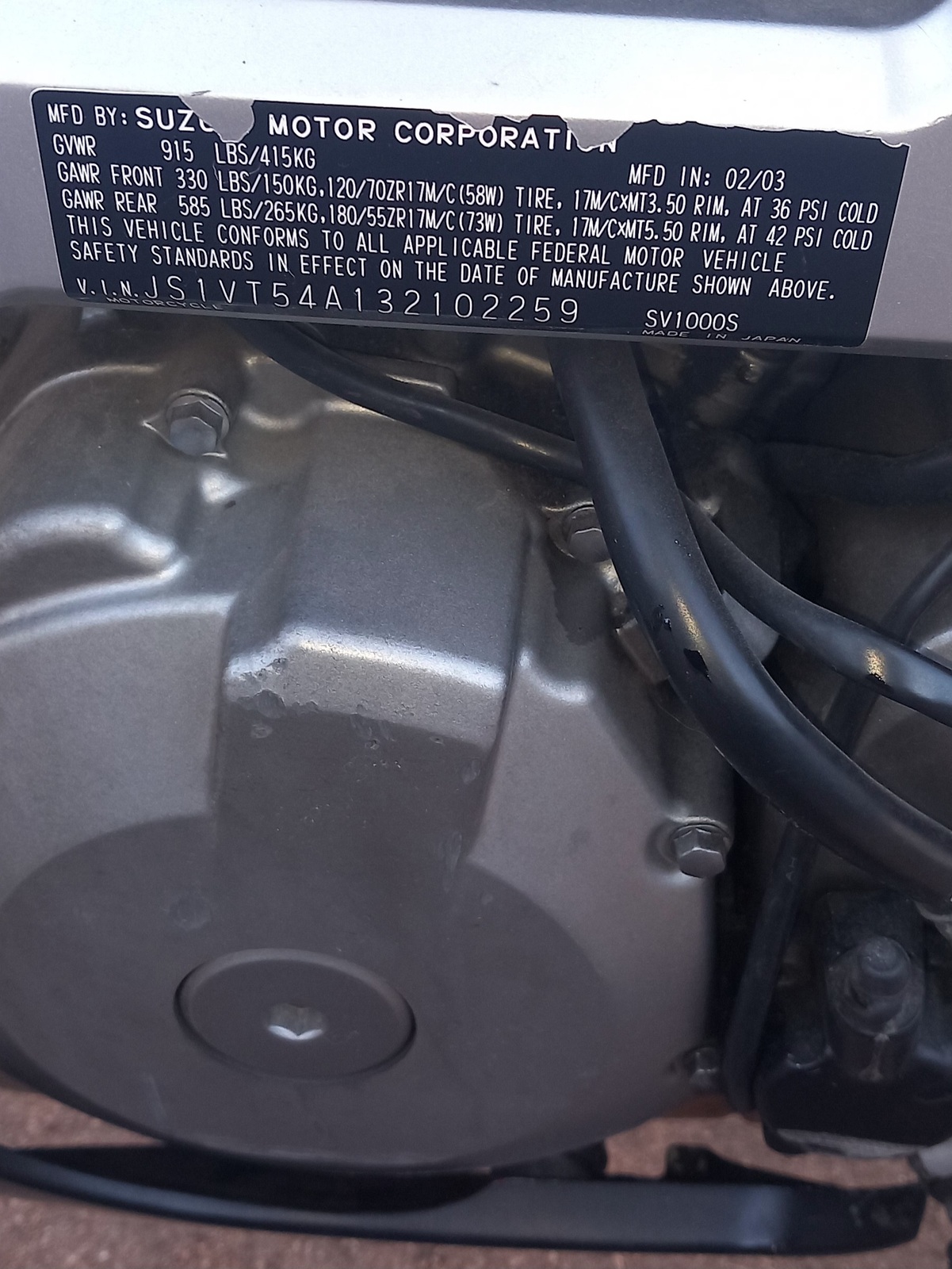 Suzuki SV 1000S 2003, kuva 5/6
