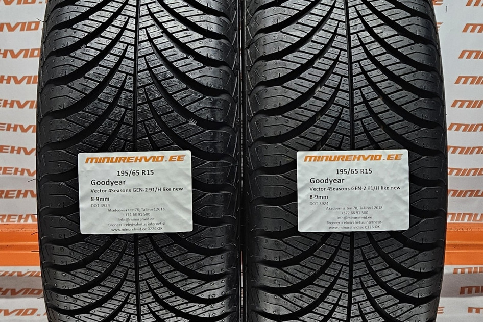 Kasutatud lamellrehv 195/65R15 GoodYear Vector 4Seasons GEN-2 91/H like new