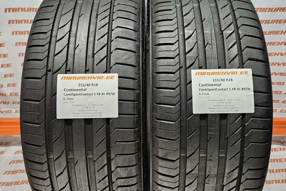 Kasutatud suverehv 215/40R18 Continental ContiSportContact 5 FR XL 89/W