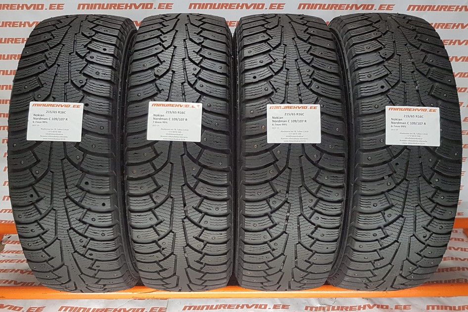 Used studded tire 215/65R16 Nokian Nordman C 109/107/R/