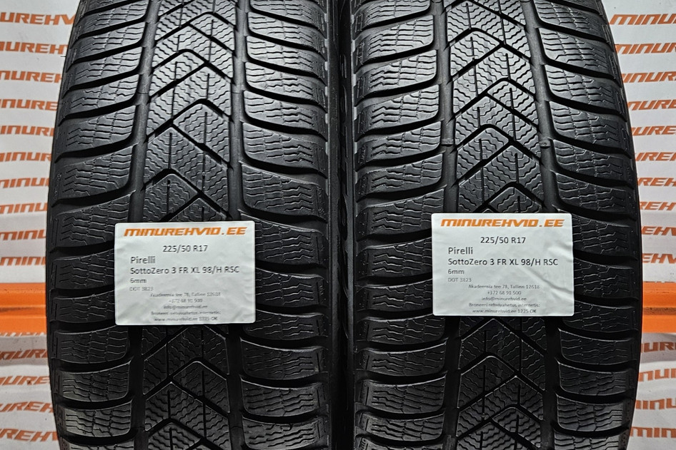 Used studless winter tire 225/50R17 Pirelli SottoZero 3 FR XL 98/H RSC