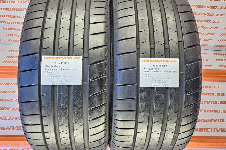 Used summer tire 235/35R19 Bridgestone Potenza Sport Enliten AO FR XL 91/Y