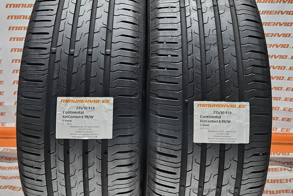 Used summer tire 235/50R19 Continental EcoContact 6 99/W