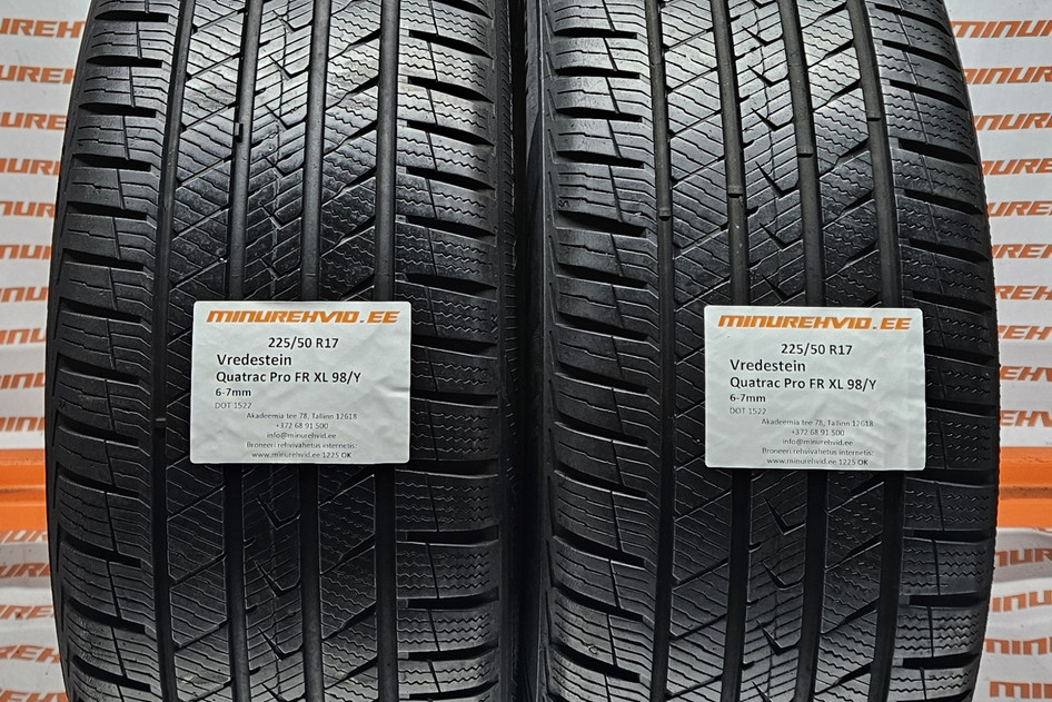 Used studless winter tire 225/50R17 Vredestein Quatrac Pro FR XL 98/Y
