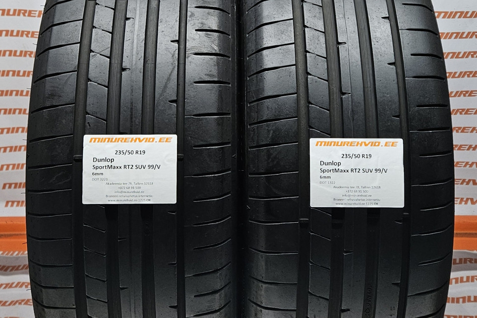 Used summer tire 235/50R19 Dunlop SportMaxx RT2 SUV 99/V