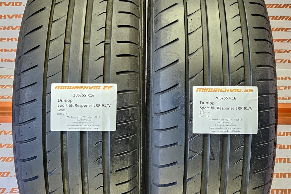 Kasutatud suverehv 205/55R16 Dunlop Sport bluResponse LRR 91/V