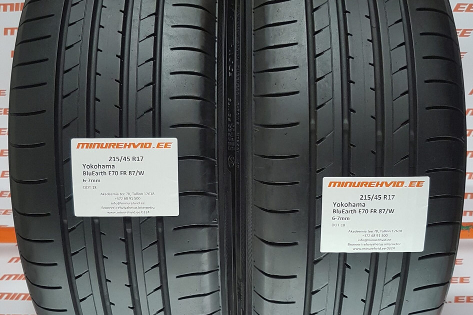 Kasutatud suverehv 215/45R17 Yokohama BluEarth E70 FR 87/W