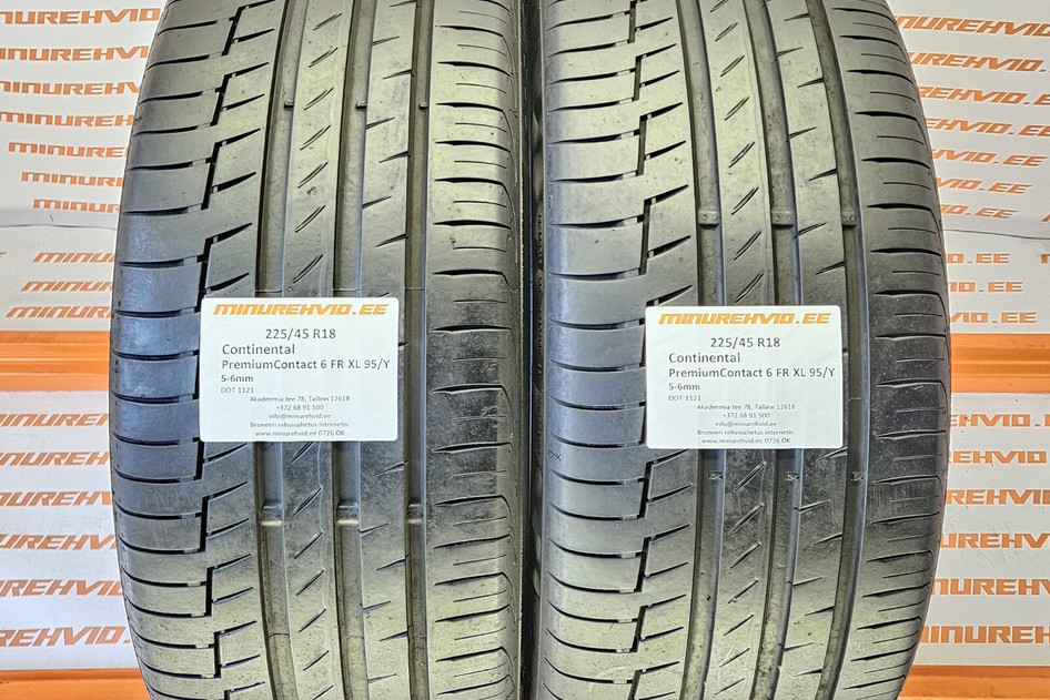 Used summer tire 225/45R18 Continental PremiumContact 6 FR XL 95/Y