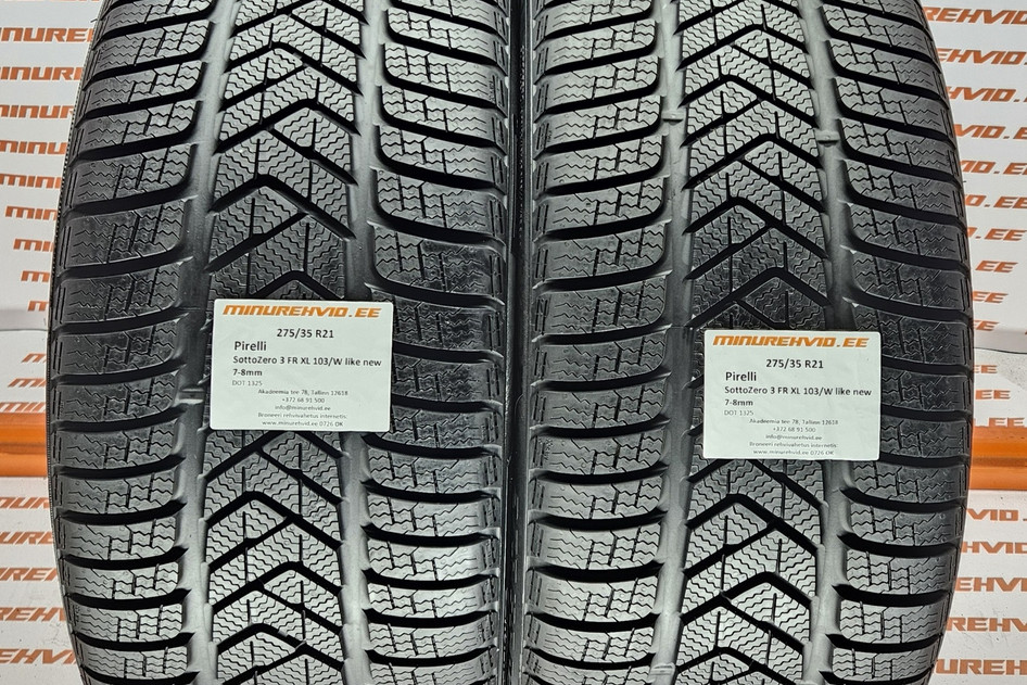 Used studless winter tire 275/35R21 Pirelli SottoZero 3 FR XL 103/W like new