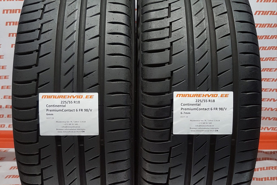 Used summer tire 225/55R18 Continental PremiumContact 6 FR 98/V