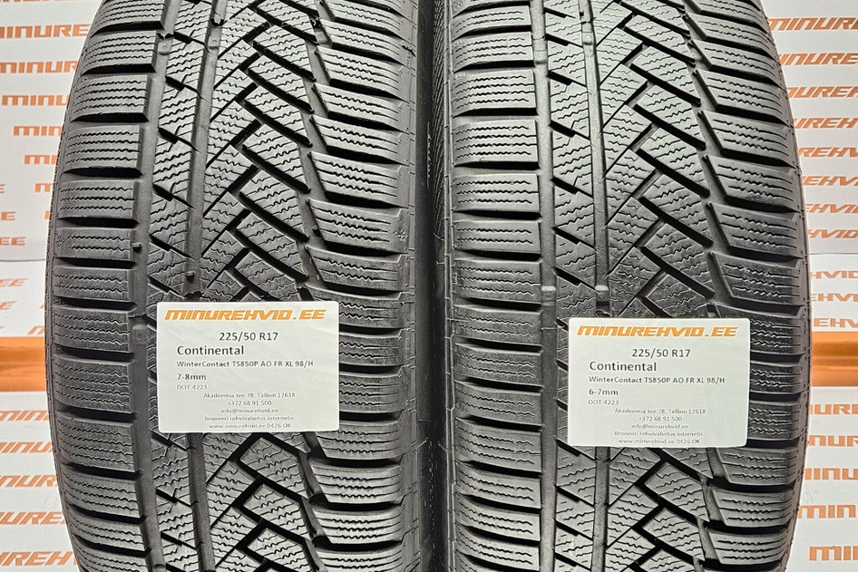 Подержанный нешипованная шина 225/50R17 Continental WinterContact TS850P AO FR XL 98/H
