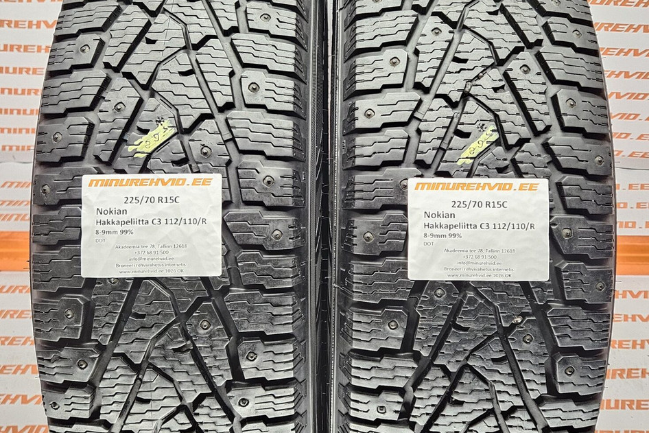 Подержанный шипованная шина 225/70R15 Nokian Hakkapeliitta C3 112/110/R