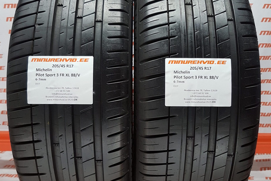 Kasutatud suverehv 205/45R17 Michelin Pilot Sport 3 FR XL 88/V
