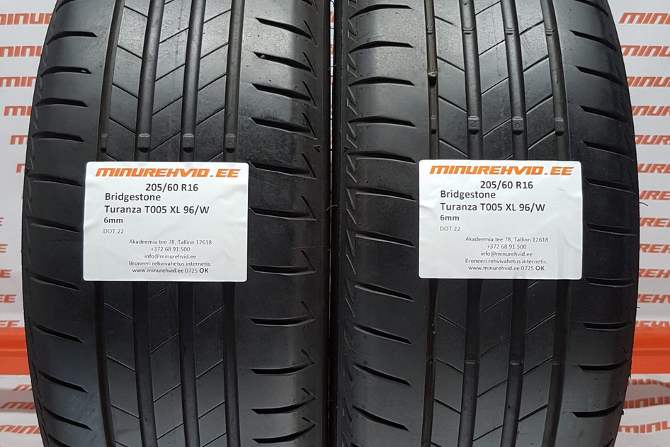 Kasutatud suverehv 205/60R16 Bridgestone Turanza T005 XL 96/W
