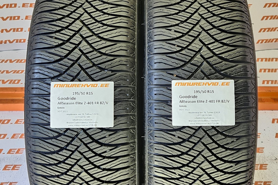 Подержанный нешипованная шина 195/50R15 Goodride AllSeason Elite Z-401 FR 82/V